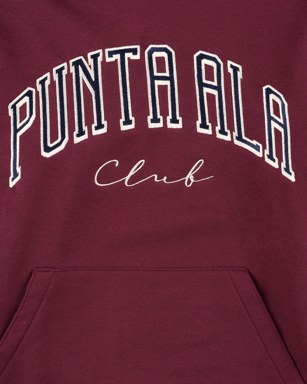 Felpa con cappuccio - Bordeaux/Blu Navy