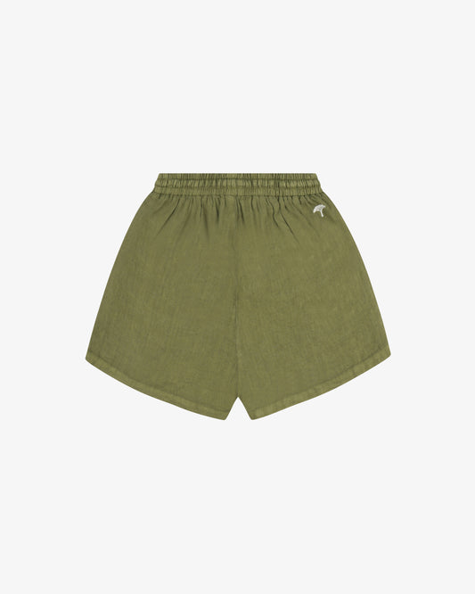 Short lino pinetto - Verde Oliva