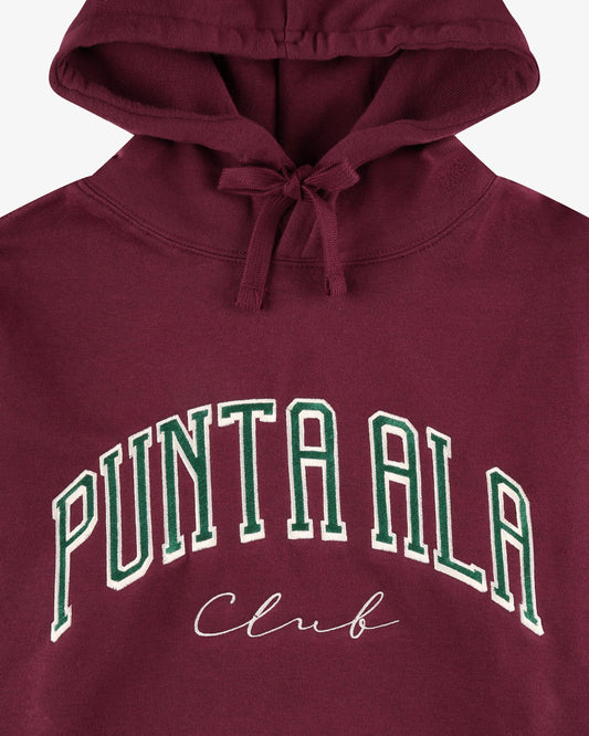 Felpa con cappuccio - Bordeaux/Verde
