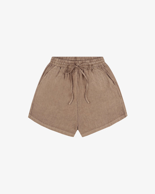 Short lino pinetto - Cammello