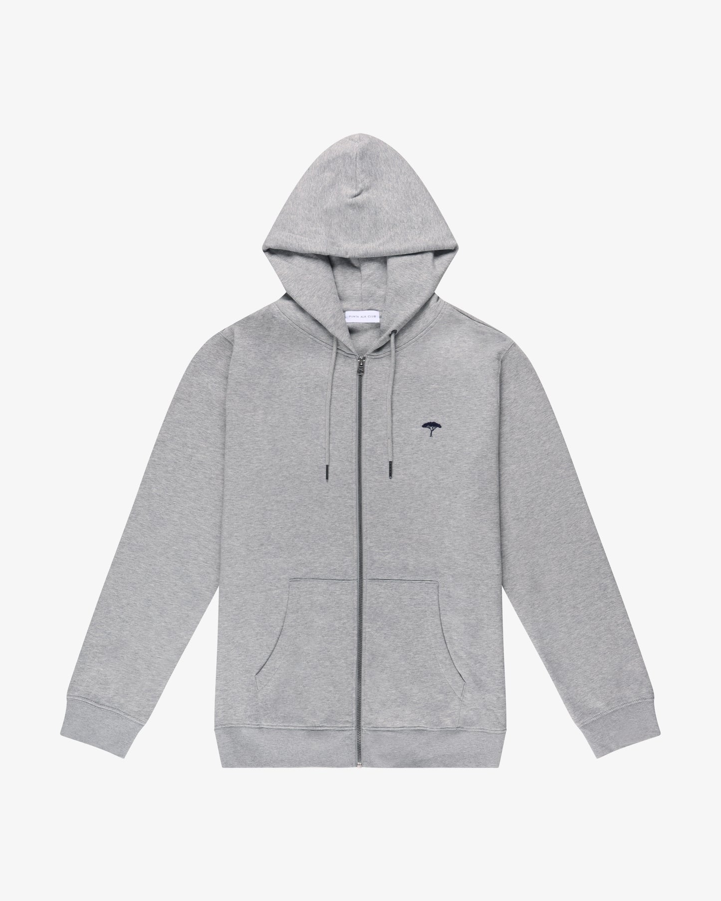 Felpa con zip "pinetto" - grigio/blu