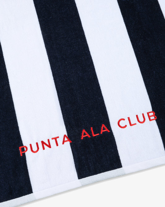 Telo mare a righe - Blu Navy/Bianco