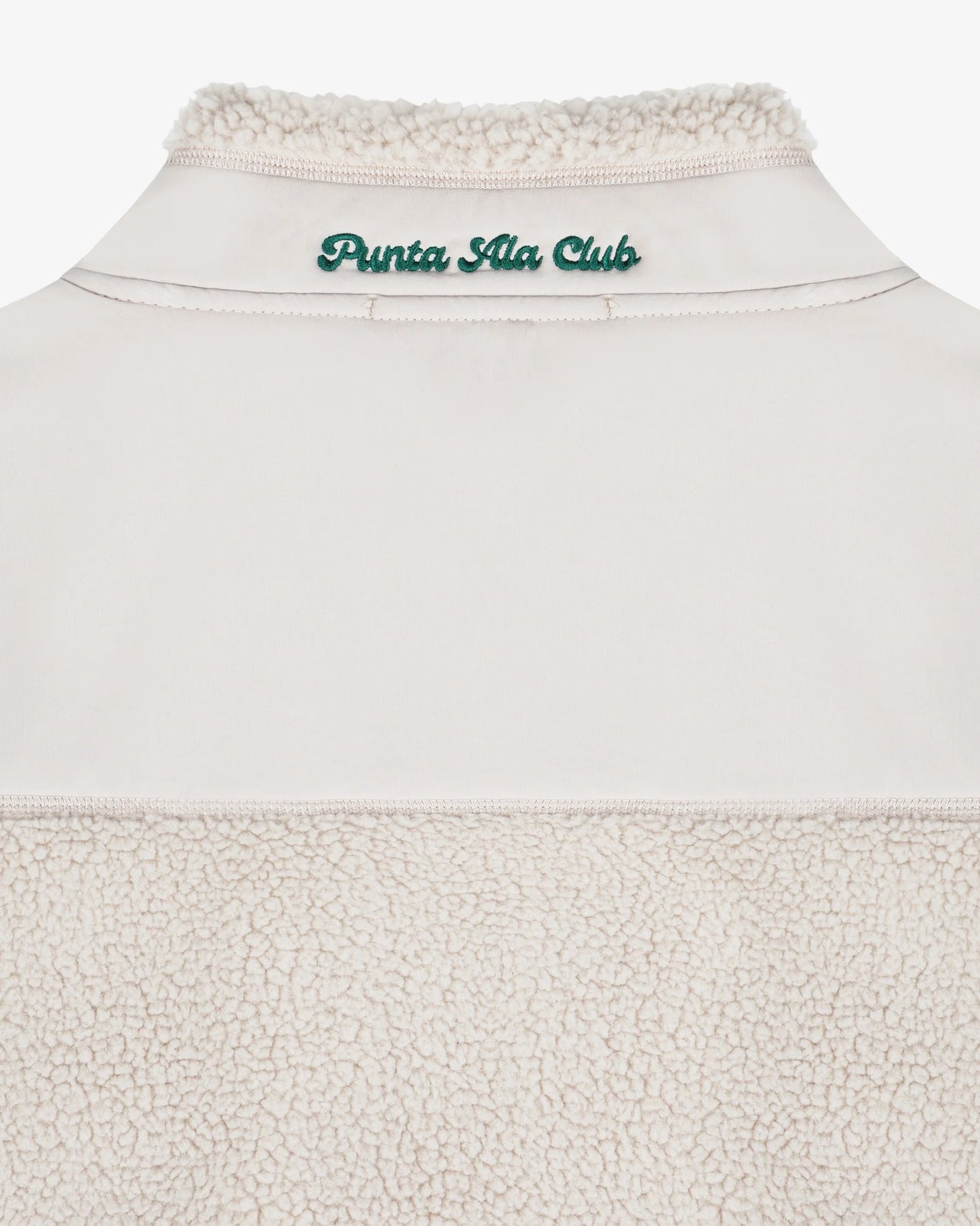 Retro pile gilet pinetto - crema/verde