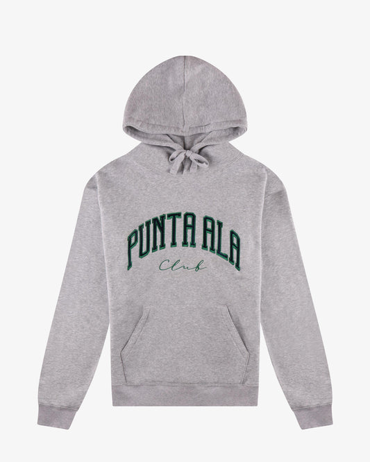 Felpa con cappuccio - Grigio/Verde