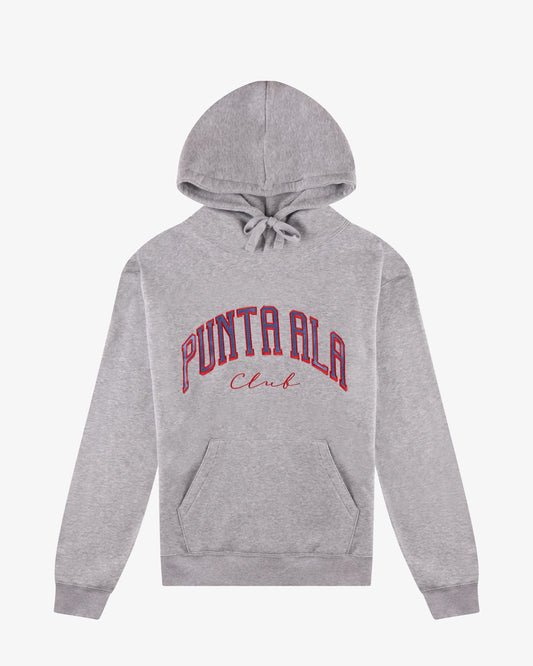 Felpa con cappuccio - Grigio/Rosso