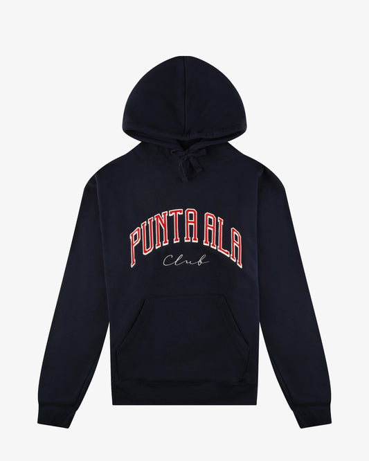 Felpa con cappuccio - Blu Navy/Rosso