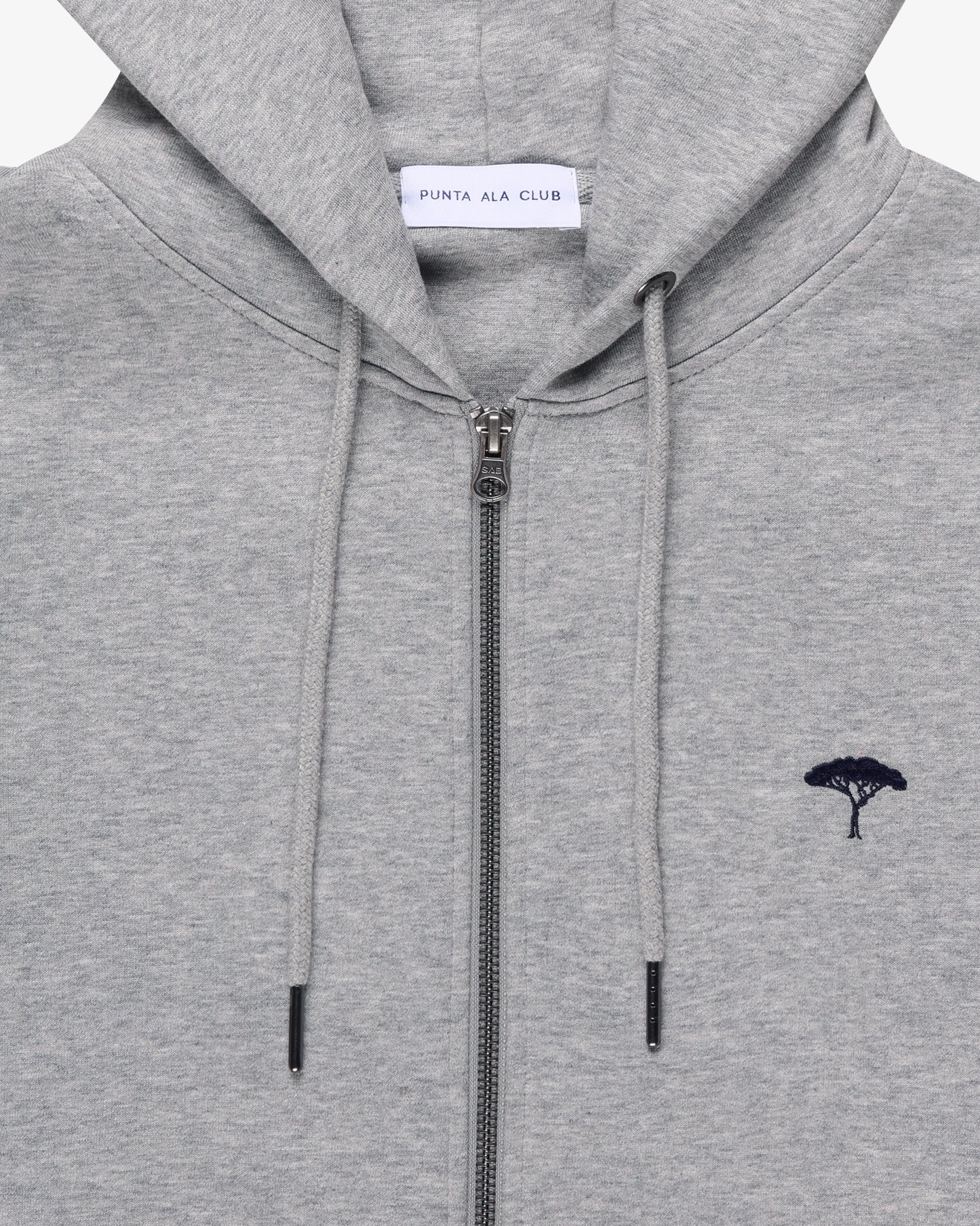 Felpa con zip "pinetto" - grigio/blu