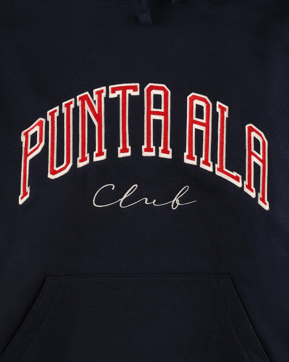 Felpa con cappuccio - Blu Navy/Rosso