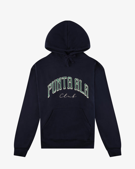 Felpa con cappuccio - Blu Navy/Verde