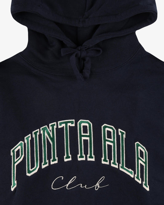 Felpa con cappuccio - Blu Navy/Verde
