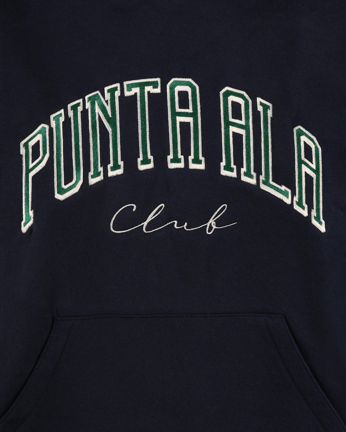 Felpa con cappuccio - Blu Navy/Verde