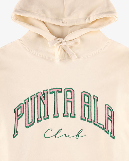 Felpa con cappuccio - Panna/Verde