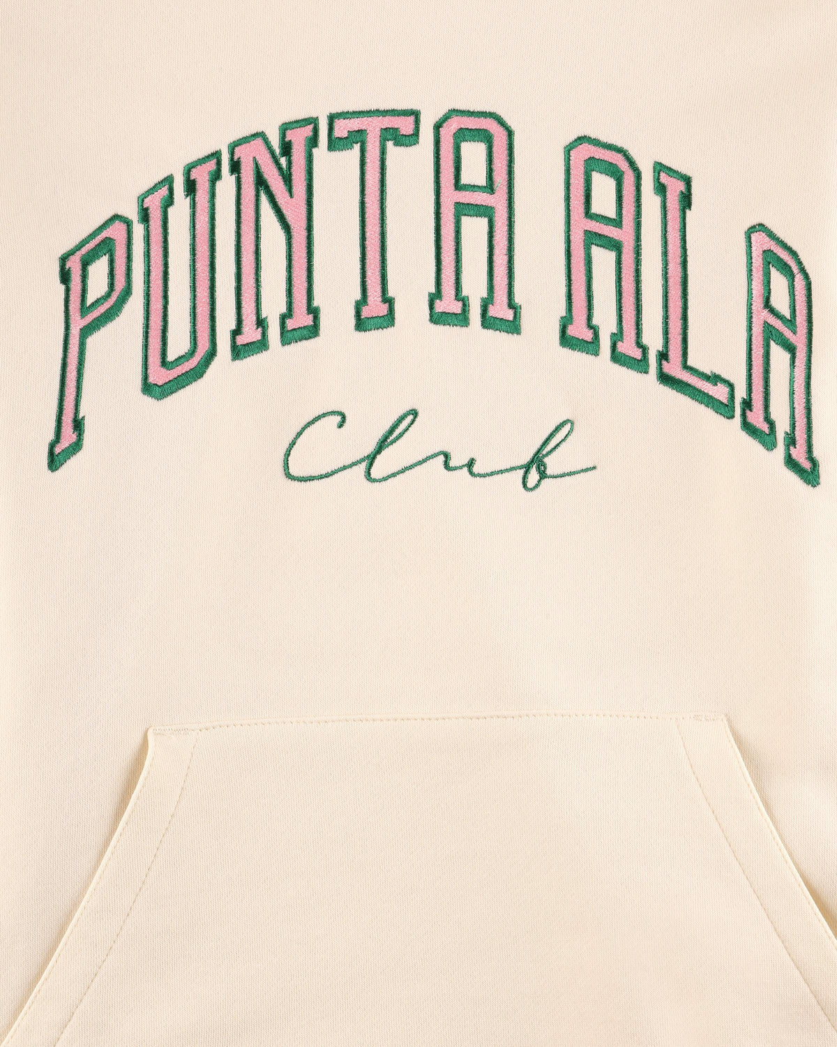 Felpa con cappuccio - Panna/Verde
