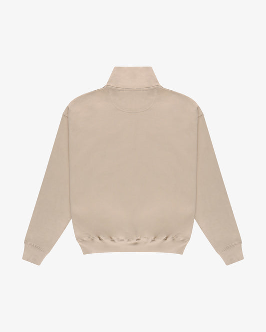 Felpa Mezza Zip "sport&leisure" Beige