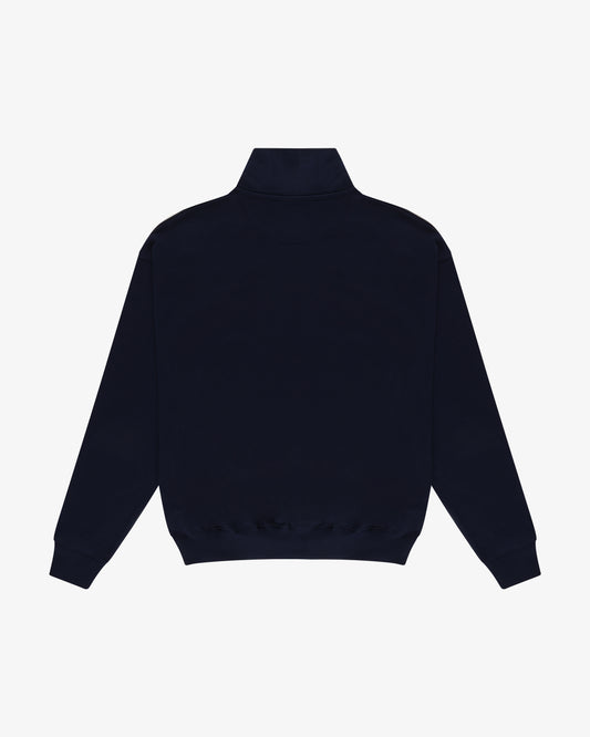 felpa mezza zip "sport&leisure" - blu/bianco