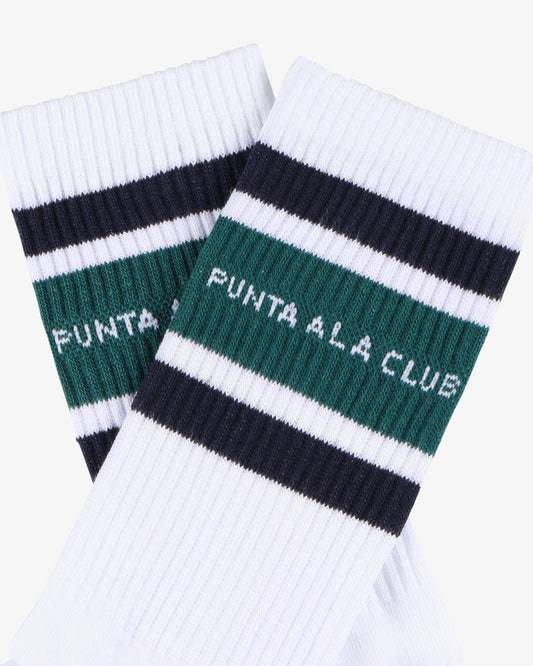 calzini con logo jacquard - bianco/blu/verde