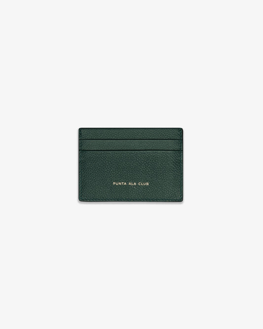 Logo Leather card holder - Green