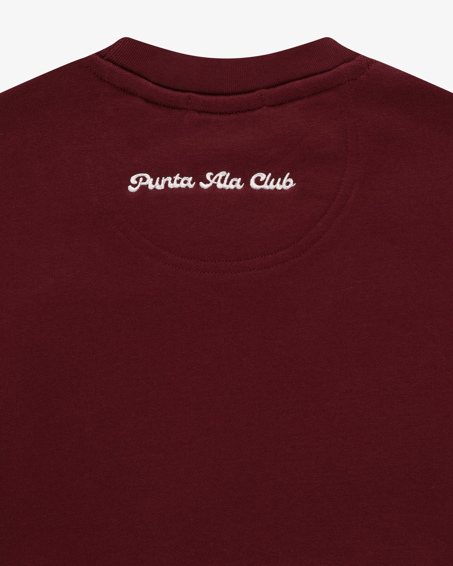 ⁠Felpa girocollo pinetto - burgundy/bianco