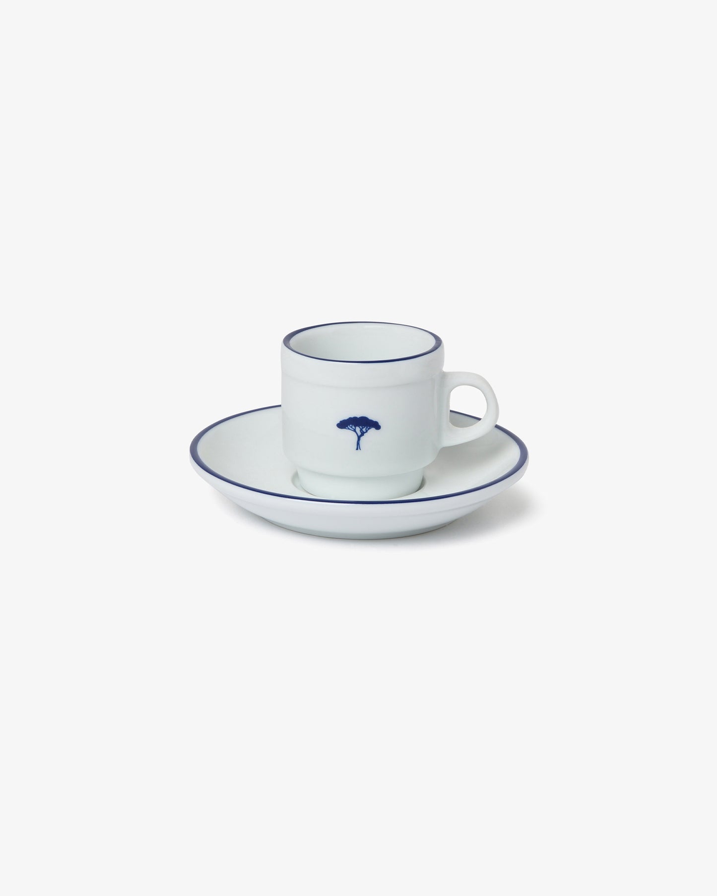 Set tazzina da caffè con piattino - Bianco/Blu