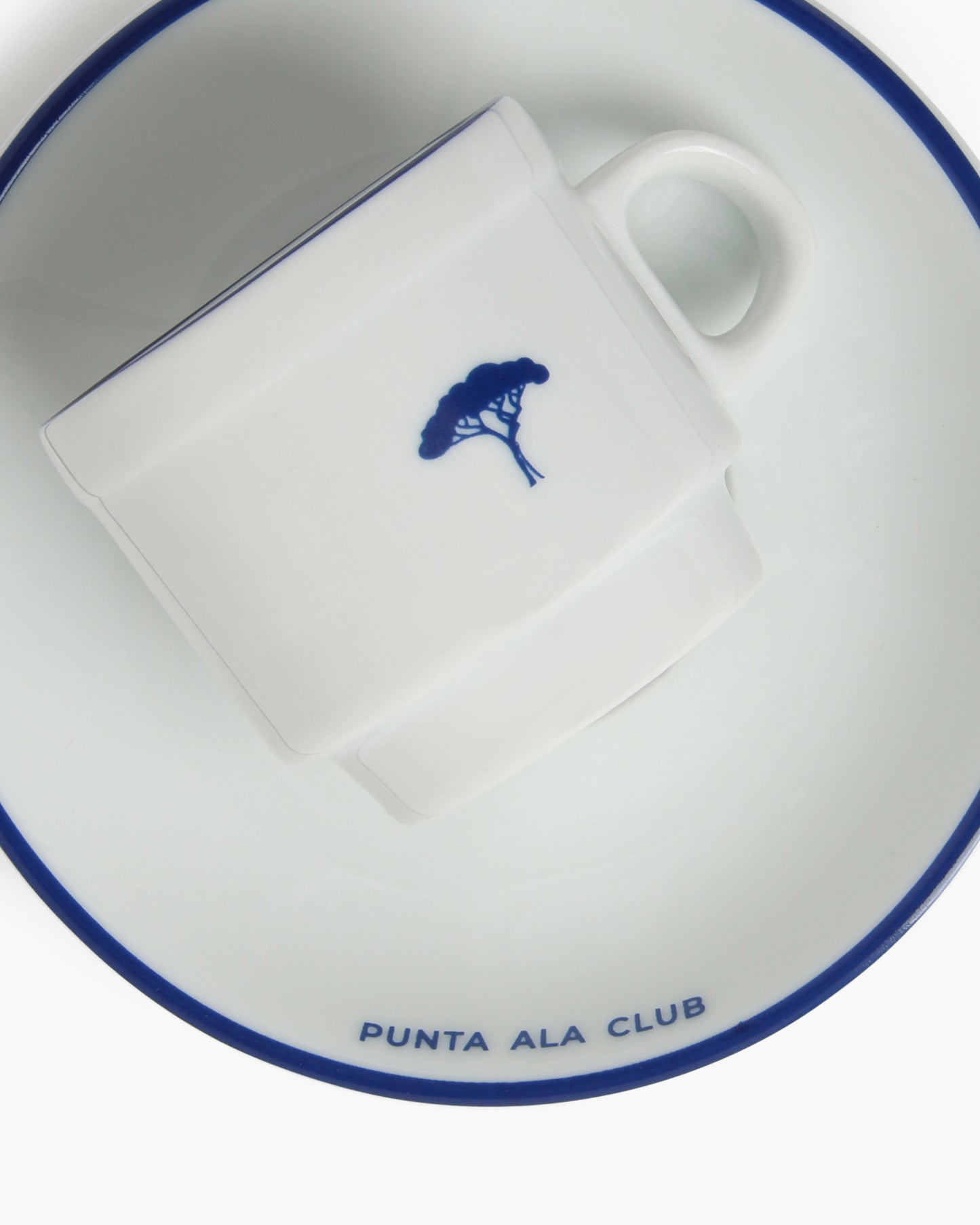 Set tazzina da caffè con piattino - Bianco/Blu