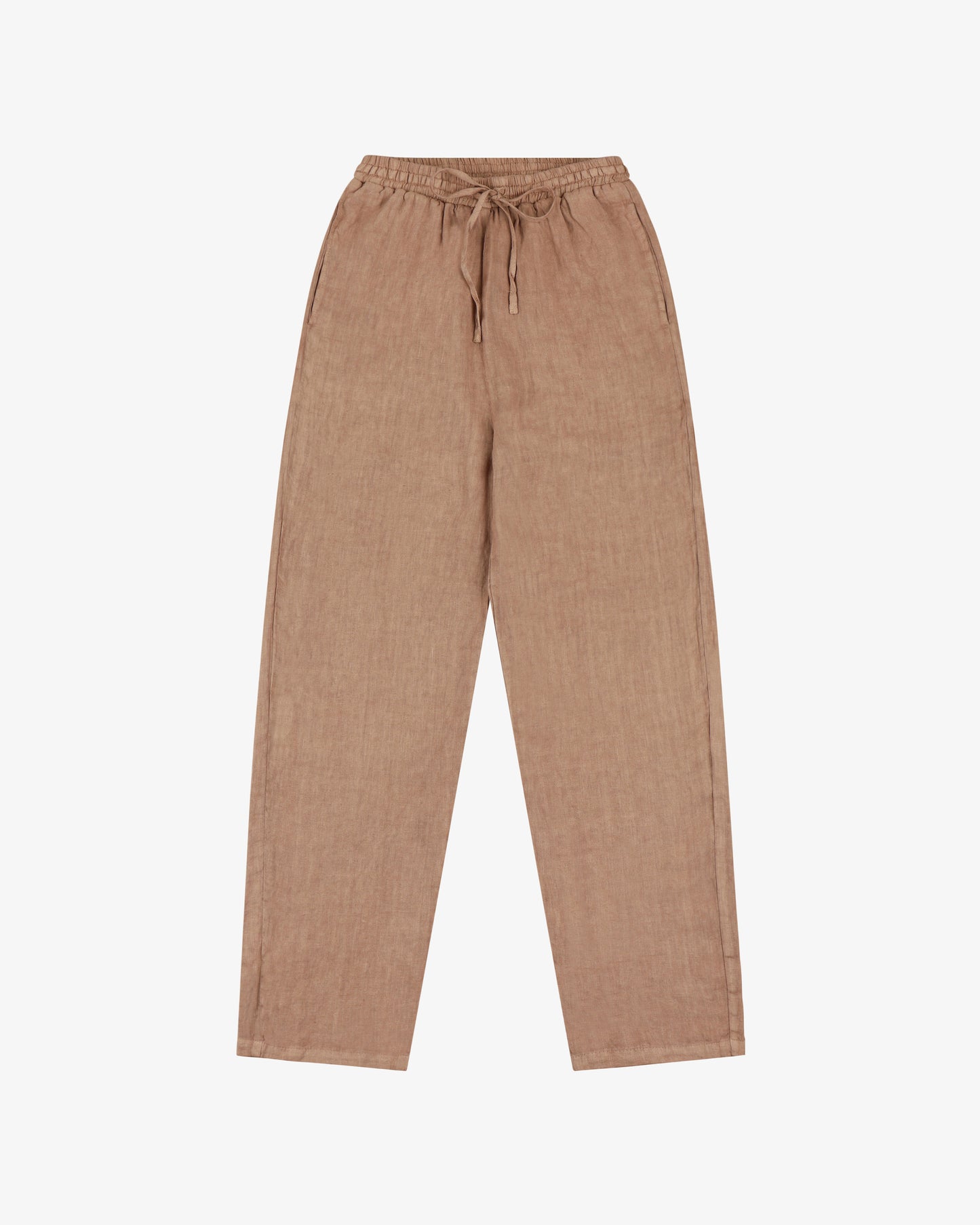 Pantalone lungo lino pinetto - Cammello