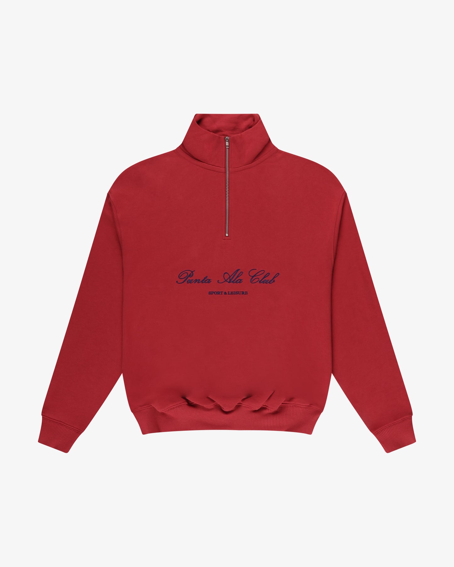 Felpa mezza zip "sport&leisure" - rosso/blu