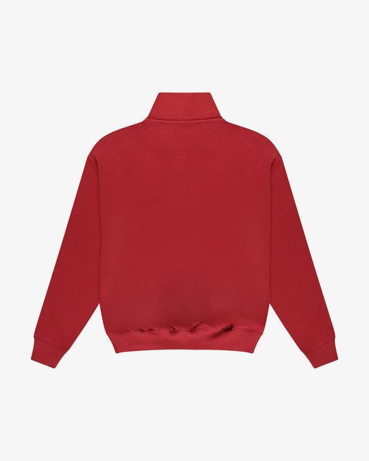 felpa mezza zip "sport&leisure" - rosso/blu