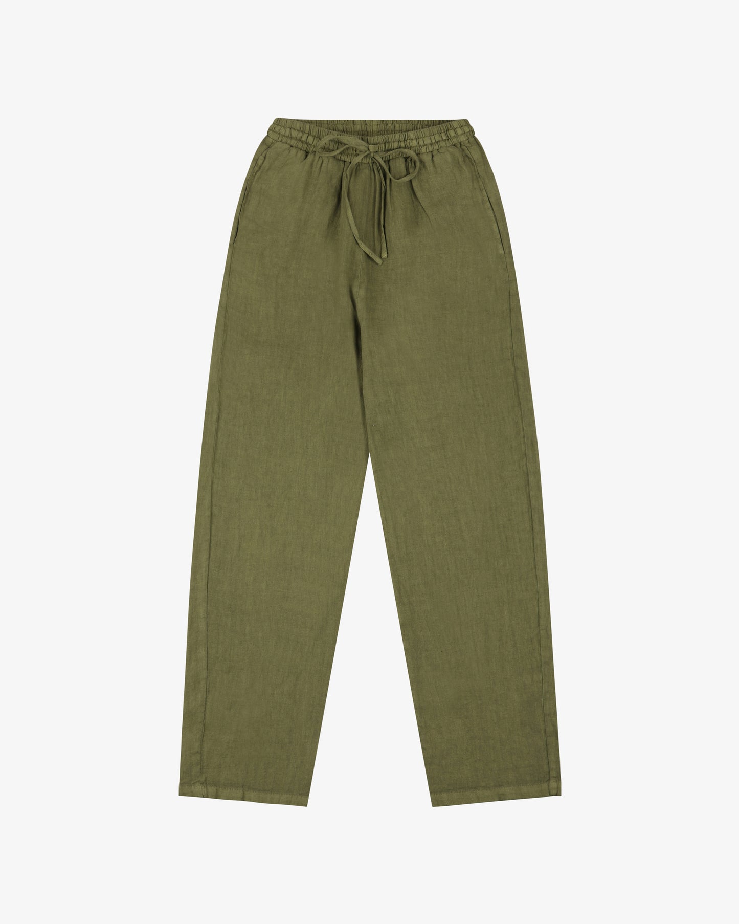 Pantalone lungo lino pinetto - Verde Oliva