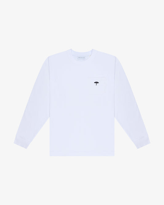Essential Crewneck Pocket Sweatshirt - White