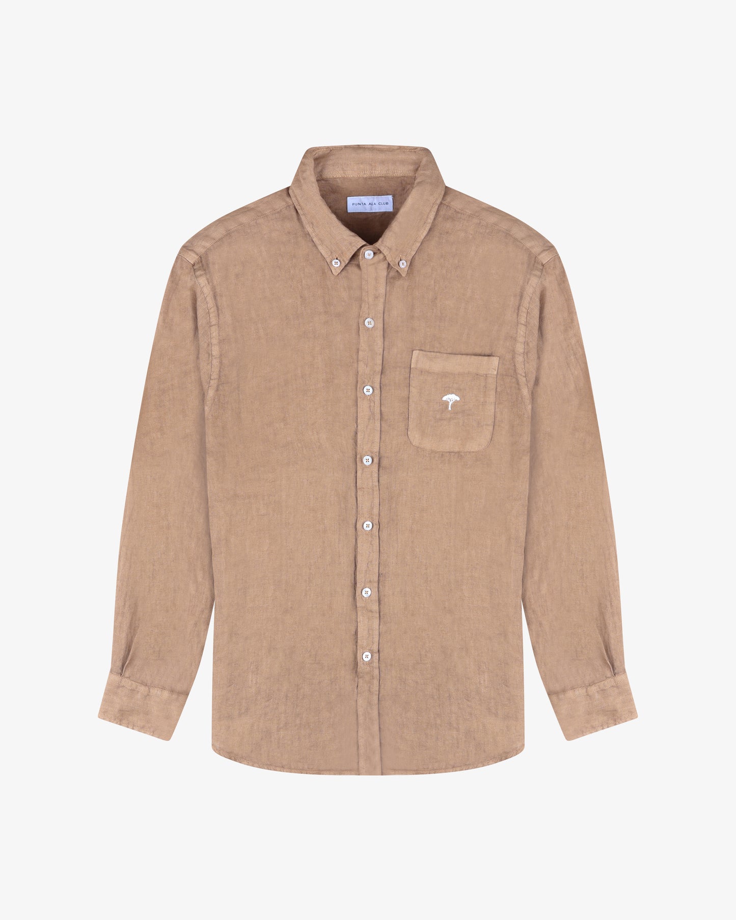 Camicia lino pinetto - Cammello