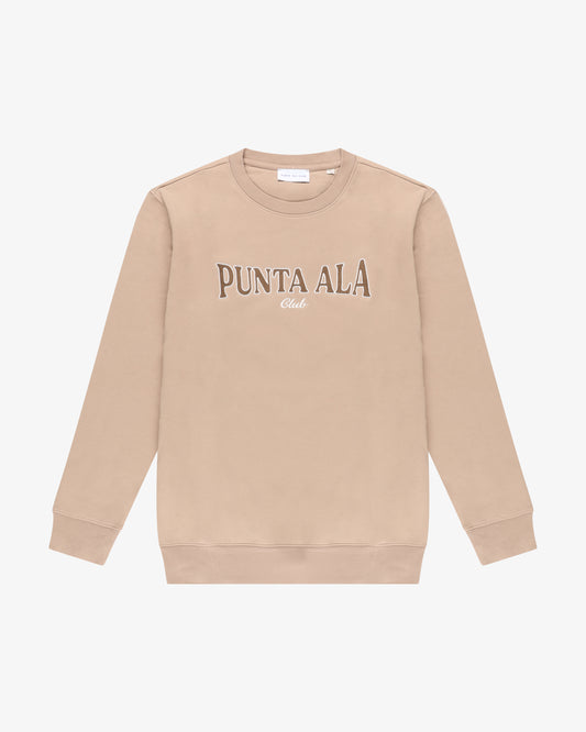 ⁠felpa girocollo college Beige