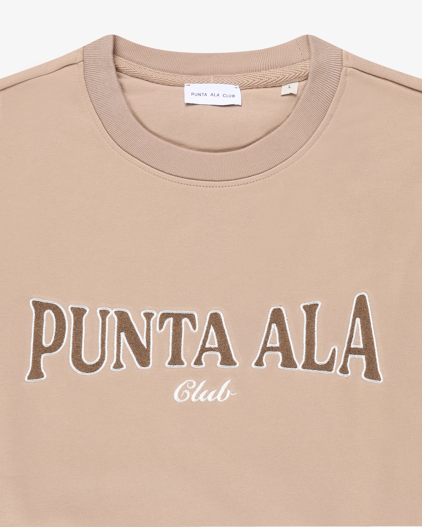 ⁠Felpa girocollo college Beige