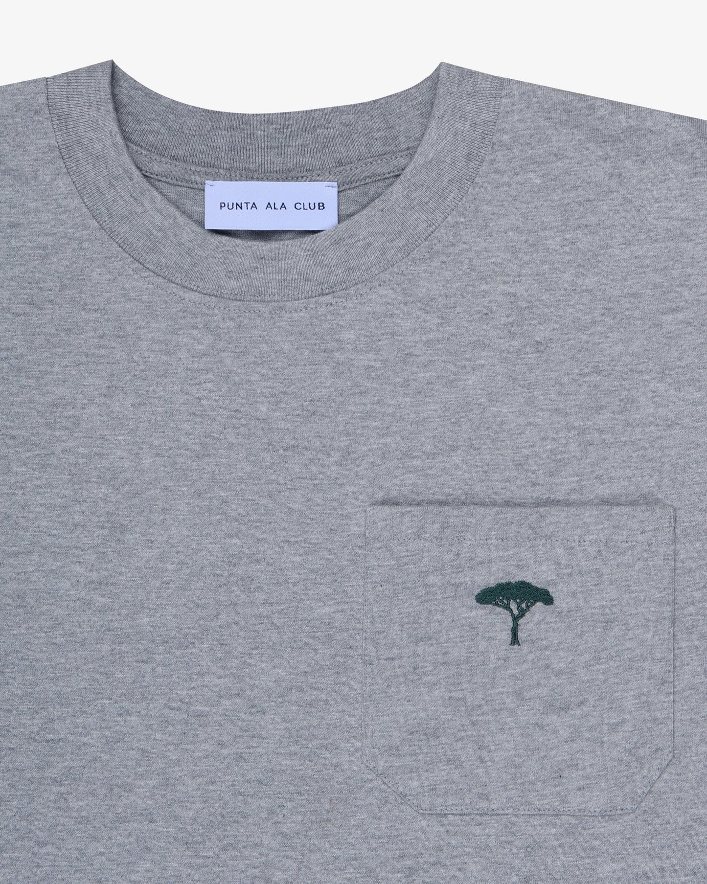 Pocket t-shirt maniche lunghe - grigio/verde