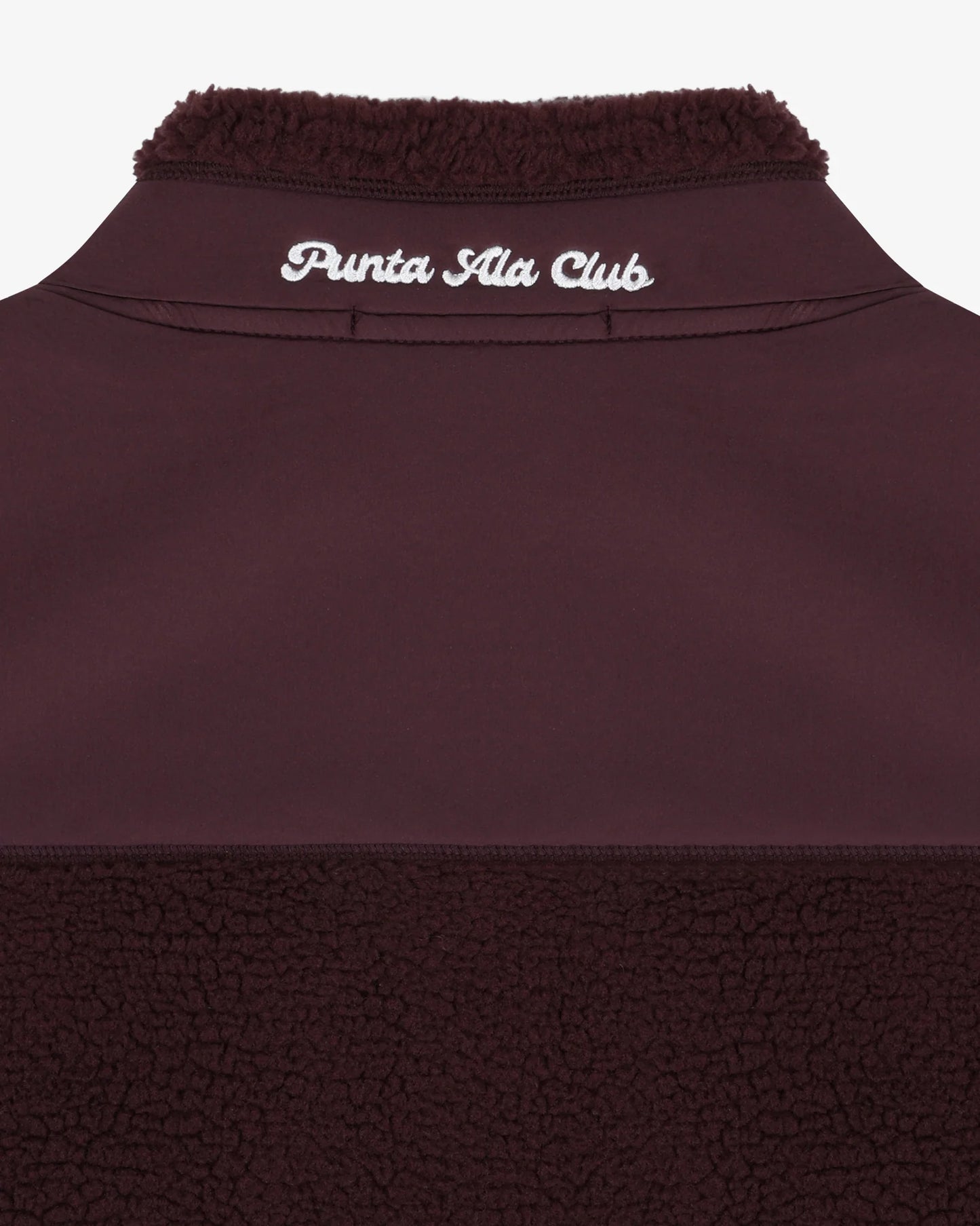 Retro pile gilet pinetto - burgundy/bianco