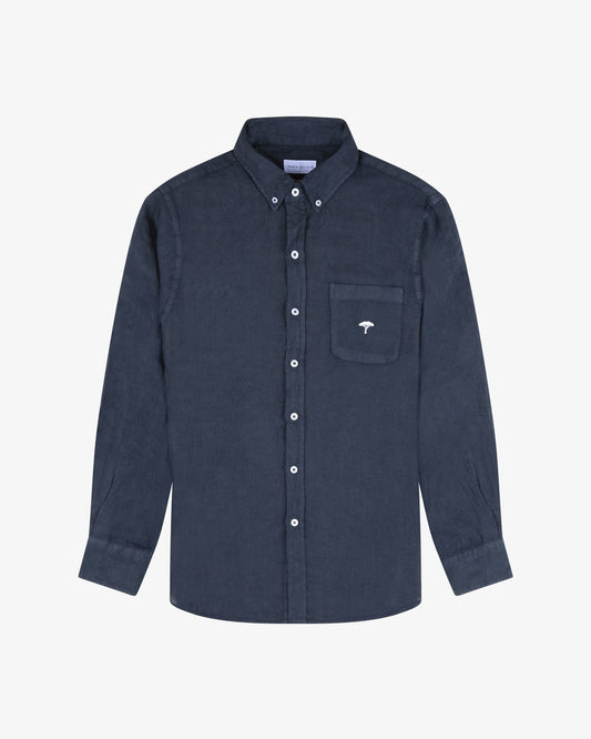 Camicia lino pinetto- Blu Navy
