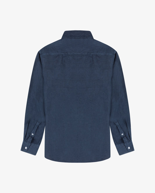 Camicia lino pinetto- Blu Navy