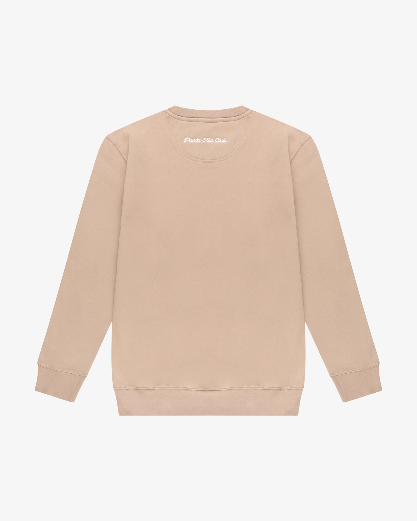 ⁠Felpa girocollo pinetto - beige/bianco