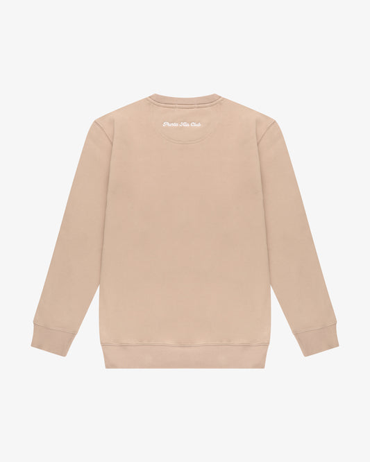 ⁠felpa girocollo pinetto - beige/bianco