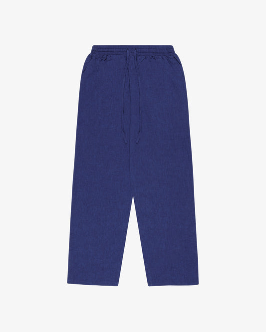 Linen Leisure Pant - Ocean Blue