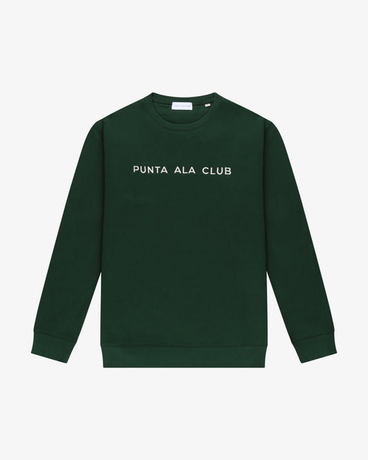 ⁠felpa girocollo logo - verde/bianco