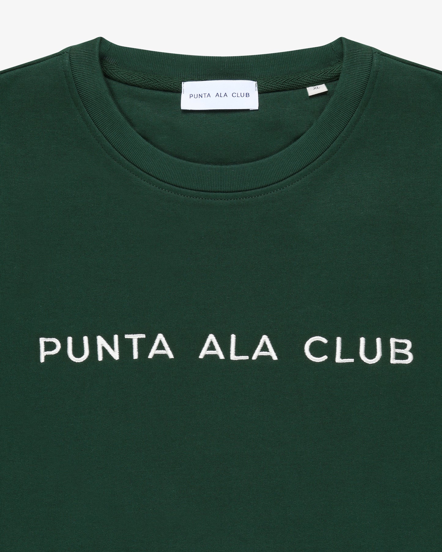 ⁠Felpa girocollo logo - verde/bianco