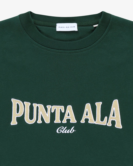 ⁠felpa girocollo college Verde