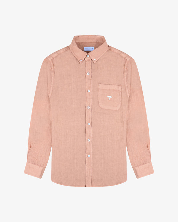 Camicia lino pinetto - Terracotta