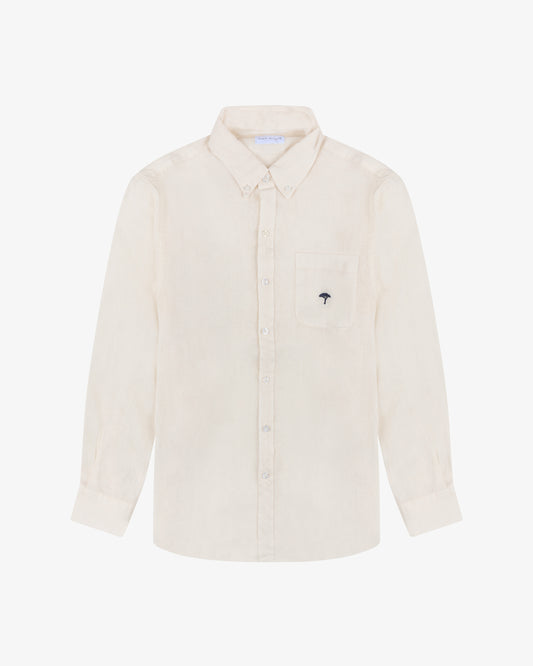 Camicia lino pinetto - Burro