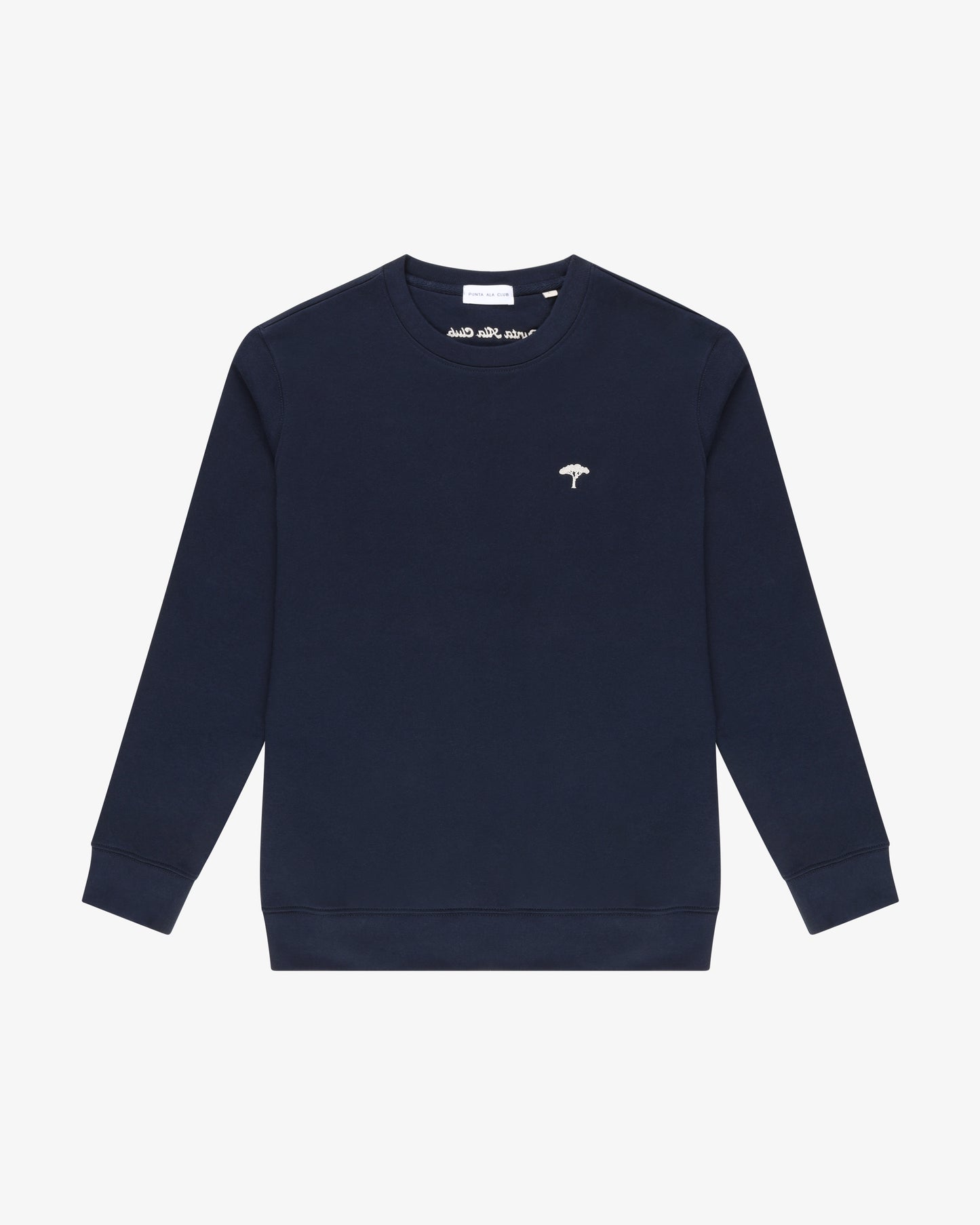 ⁠Felpa girocollo pinetto blu