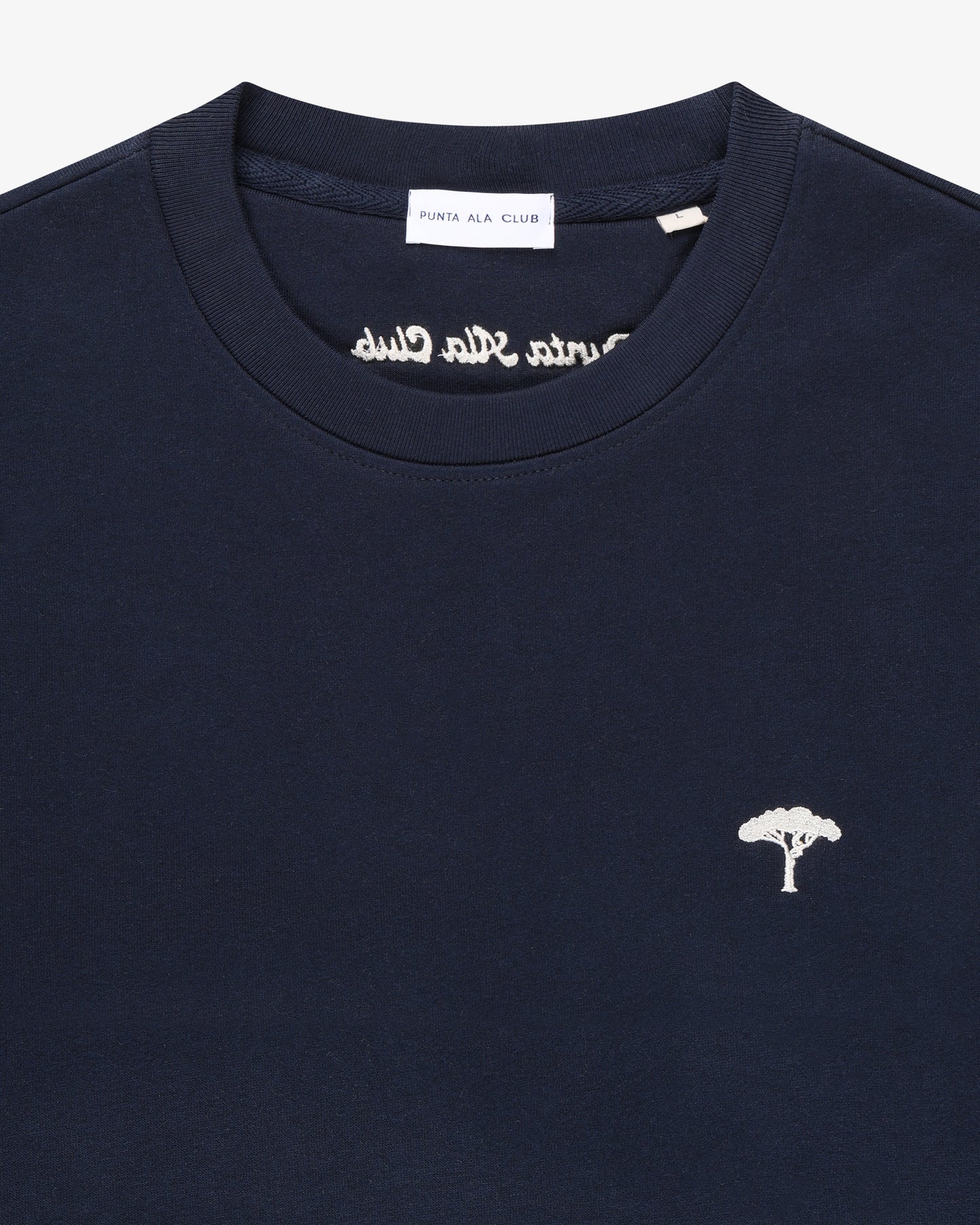 ⁠Felpa girocollo pinetto blu