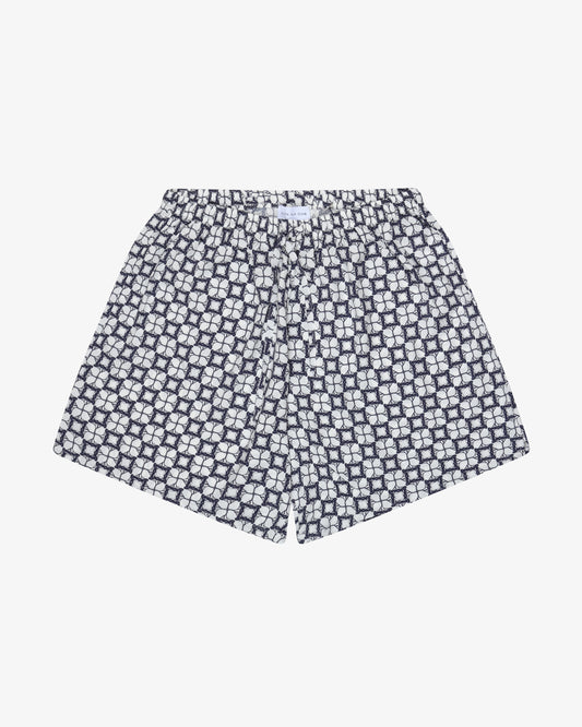 Patterned Leisure Short Pant - Navy