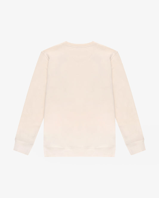 ⁠felpa girocollo college - panna/blu