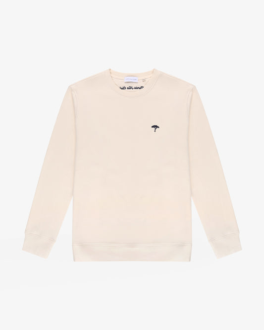 ⁠felpa girocollo pinetto panna/blu