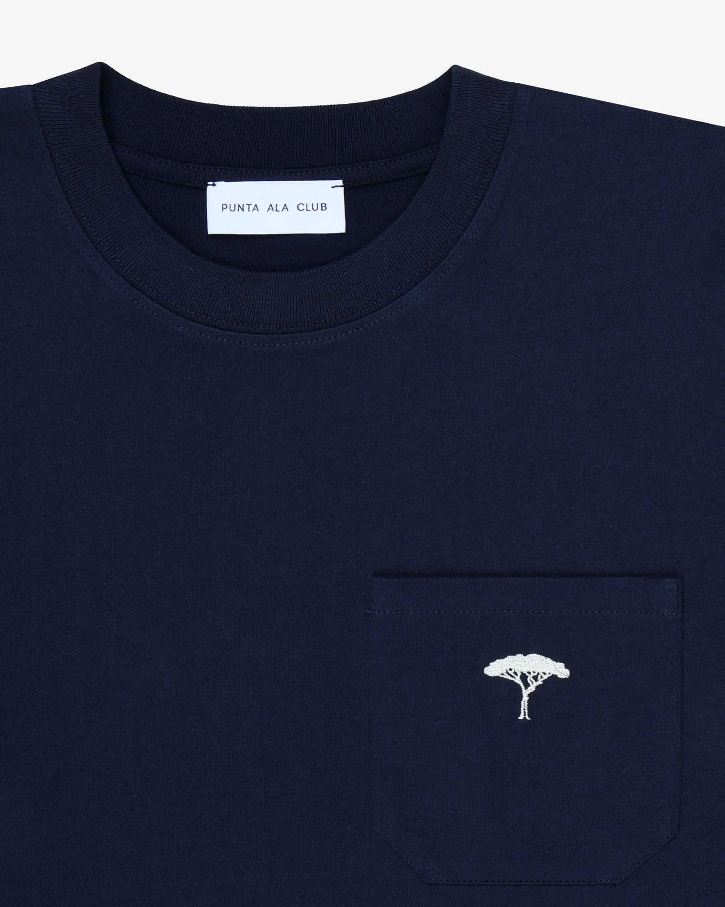 Pocket t-shirt maniche lunghe - blu/bianco